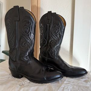 ACME Black Western Leather Boots